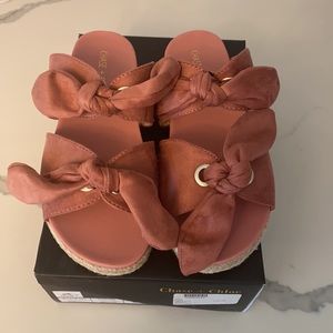 Chase & Chloe Angelica bow espadrille sandals